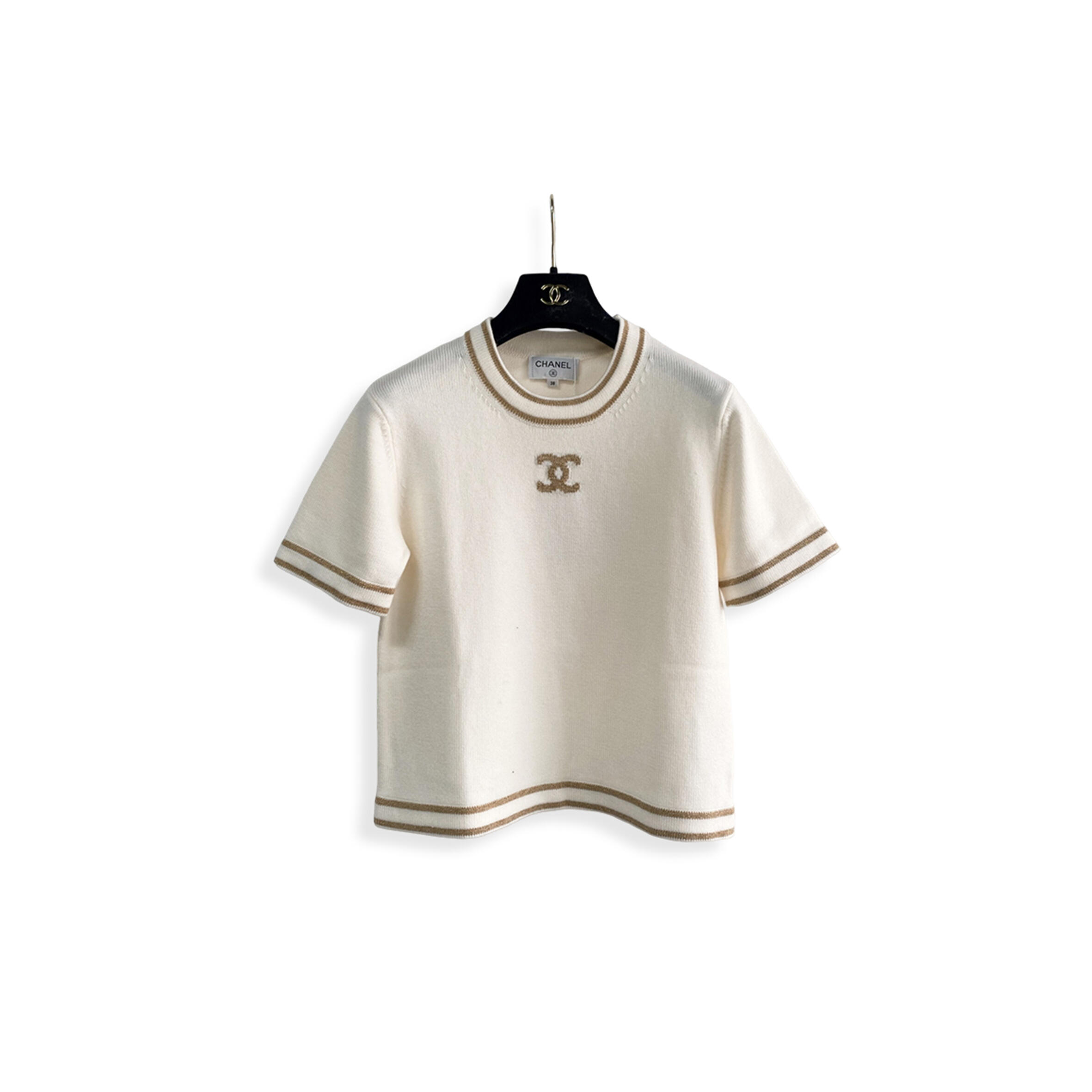 CHANEL CREW NECK KNITTED SHORT SLEEVE 